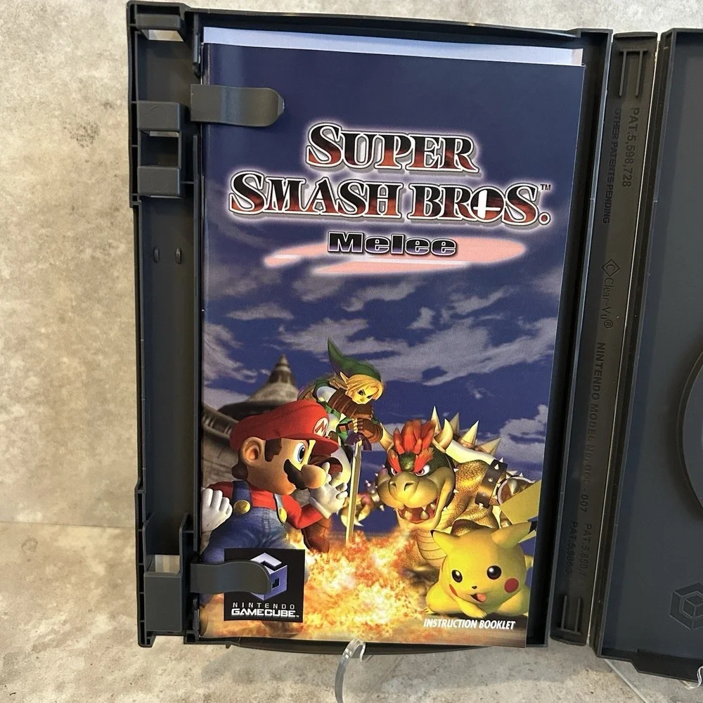 Super Smash Bros. Melee Nintendo GameCube CIB Complete Mint Manual Black Label
